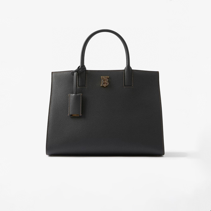 burberry mini beige grained calf leather frances tote bag